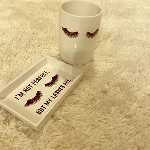 Tri-coastal Design Ceramic Makeup Brush Holder